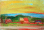 Пейзаж с красным домиком 40х60 1999