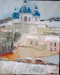 Пейзаж с Троицким собором 100х80 2004